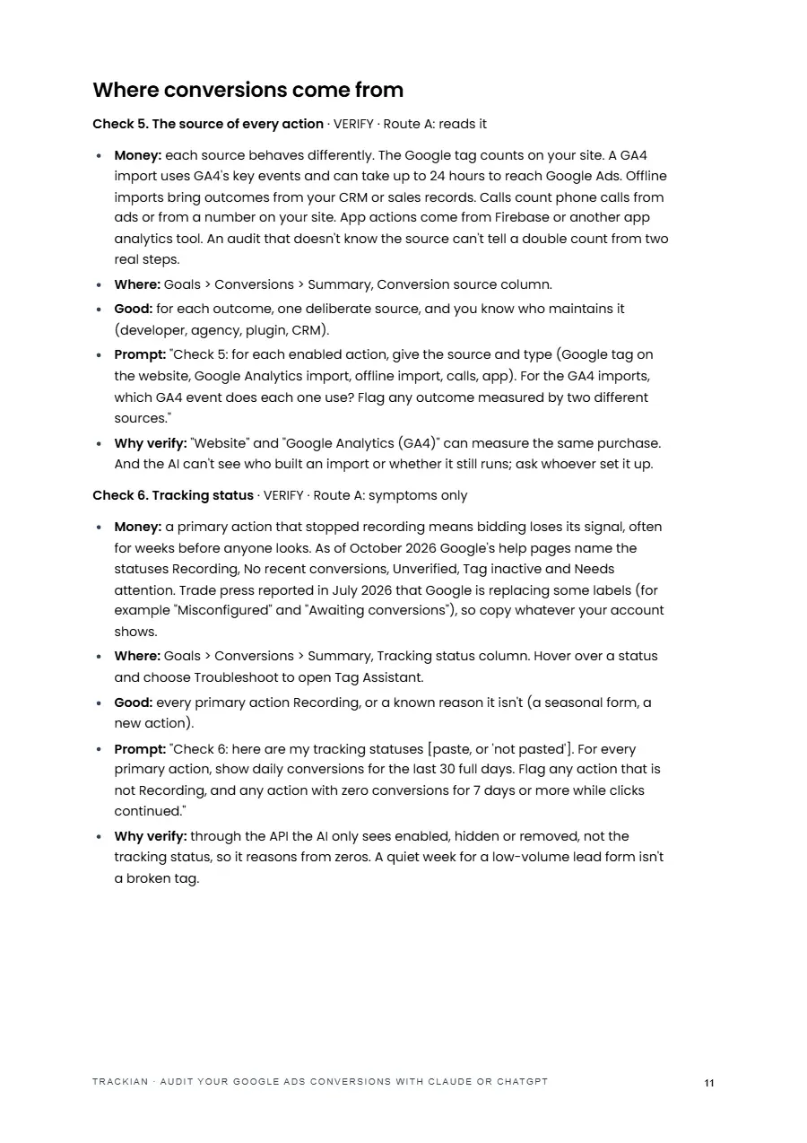 Page 12 of Audit Your Google Ads Conversions With Claude or ChatGPT