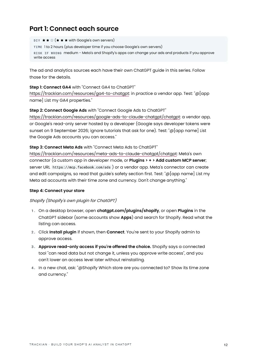 Page 13 of Build Your Shop's AI Analyst in ChatGPT