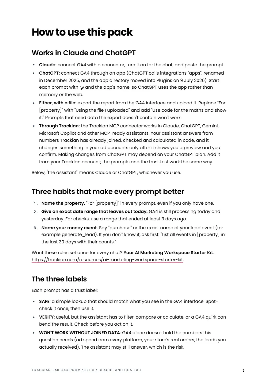 Page 4 of GA4 prompt pack