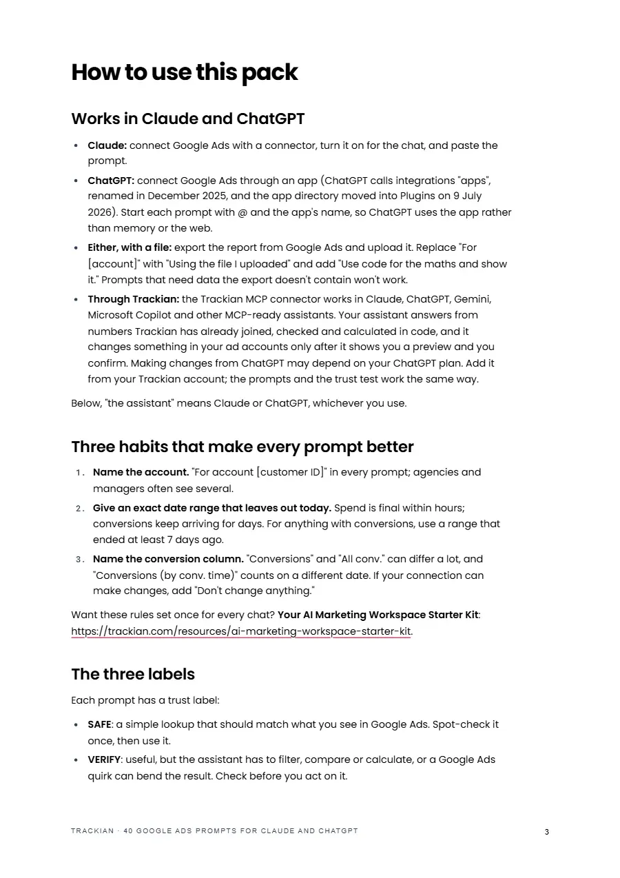 Page 4 of Google Ads prompt pack