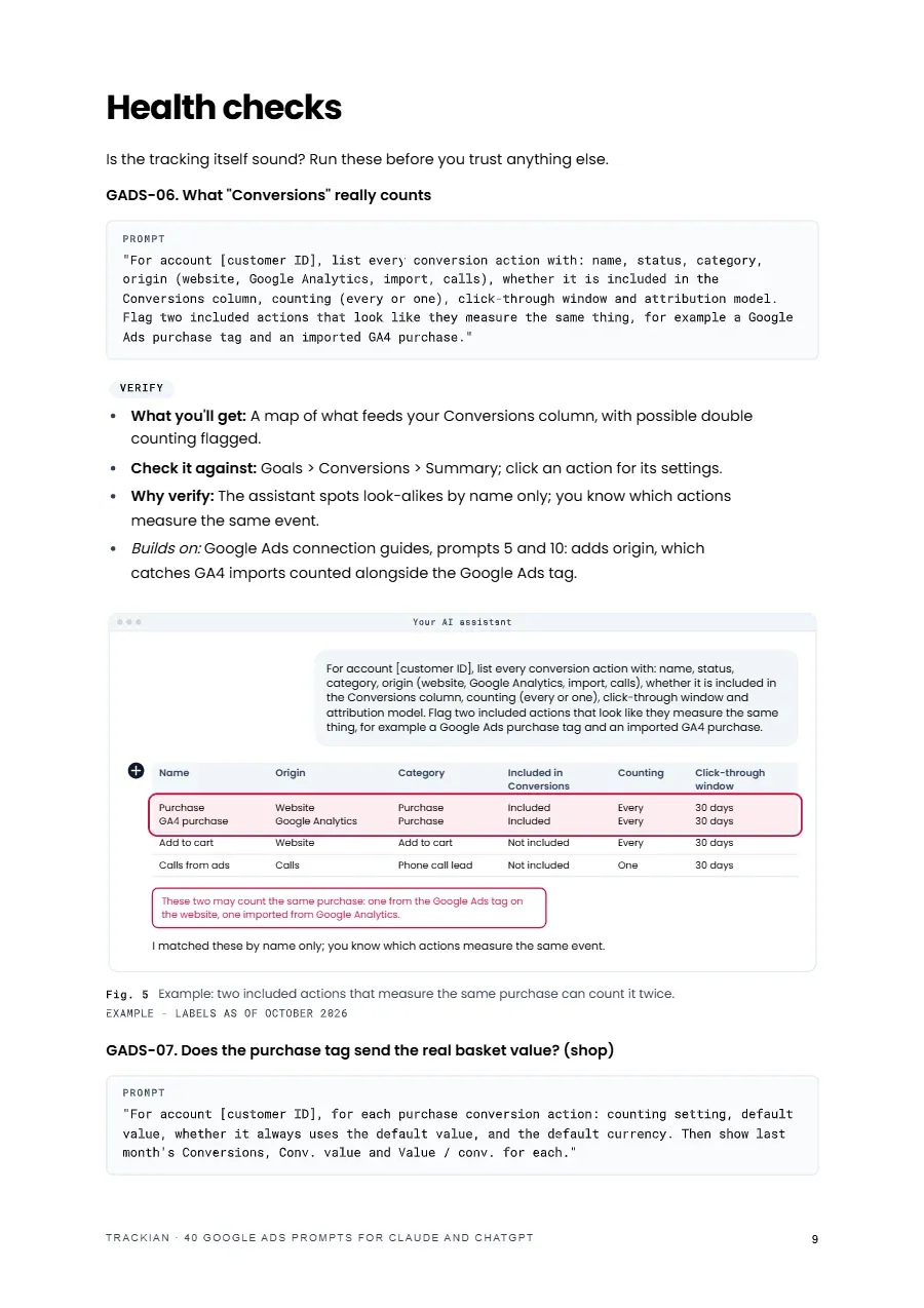 Page 10 of Google Ads prompt pack