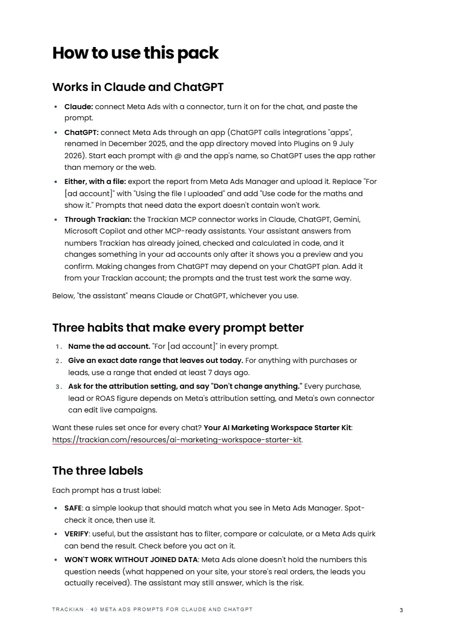 Page 4 of Meta Ads prompt pack