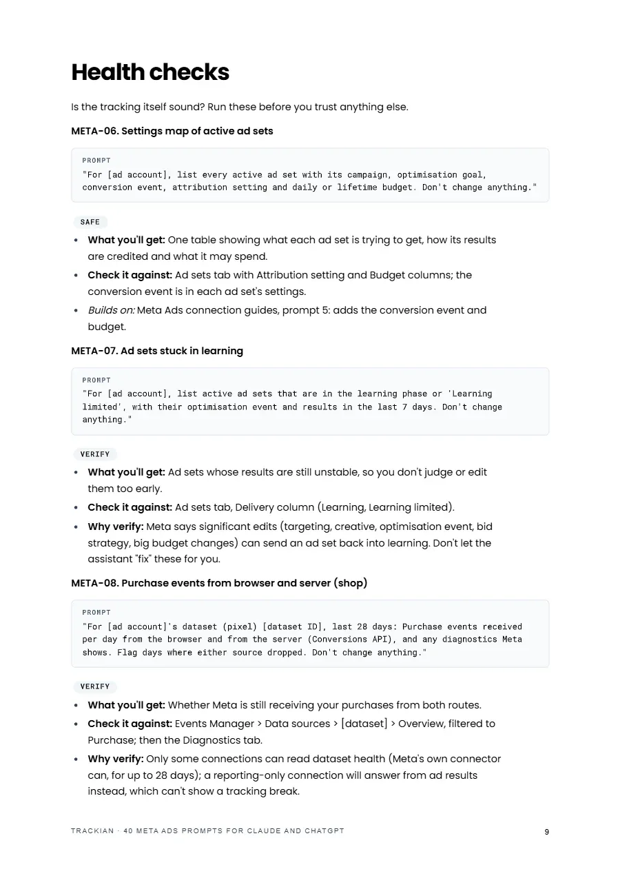 Page 10 of Meta Ads prompt pack