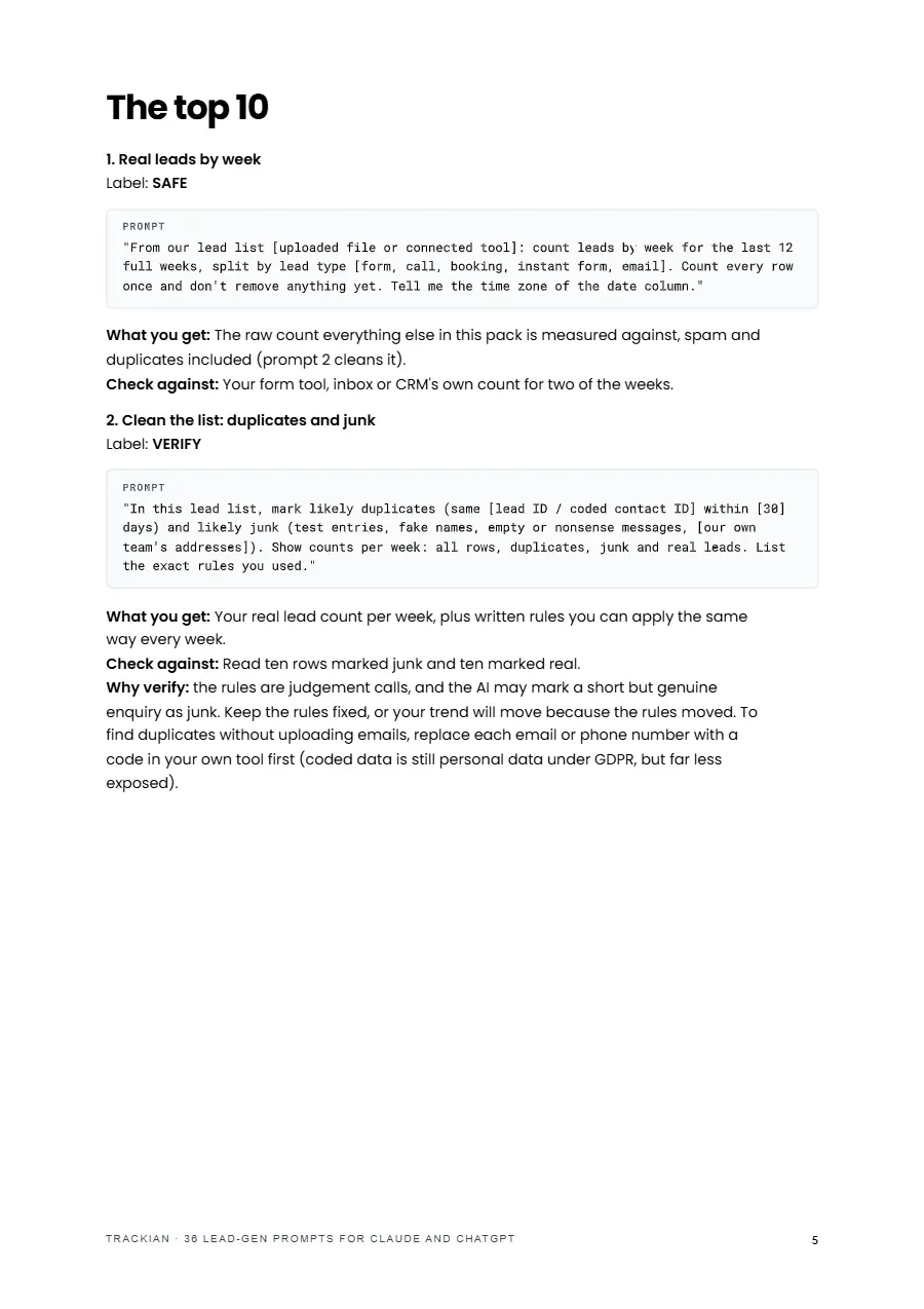 Page 6 of 36 Lead-Gen Prompts - the top 10