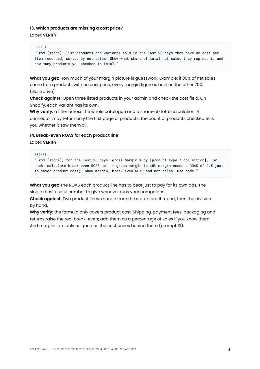Page 7 of 36 Shop Prompts - the top 10