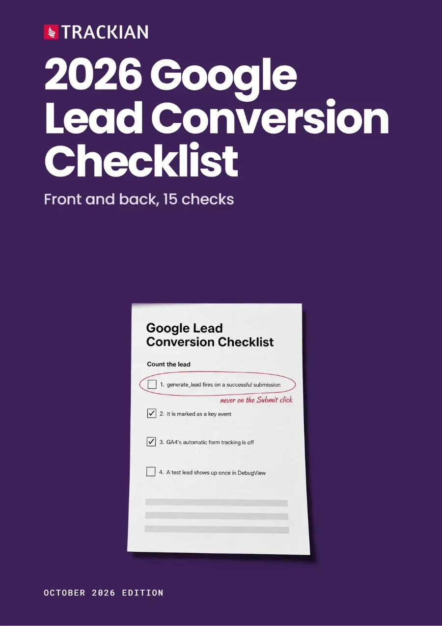 Page 1 of 2026 Google Lead Conversion Checklist