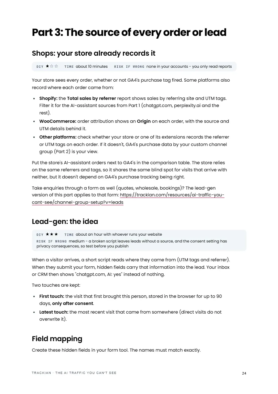 Page 25 of The AI Traffic You Can't See, shop edition