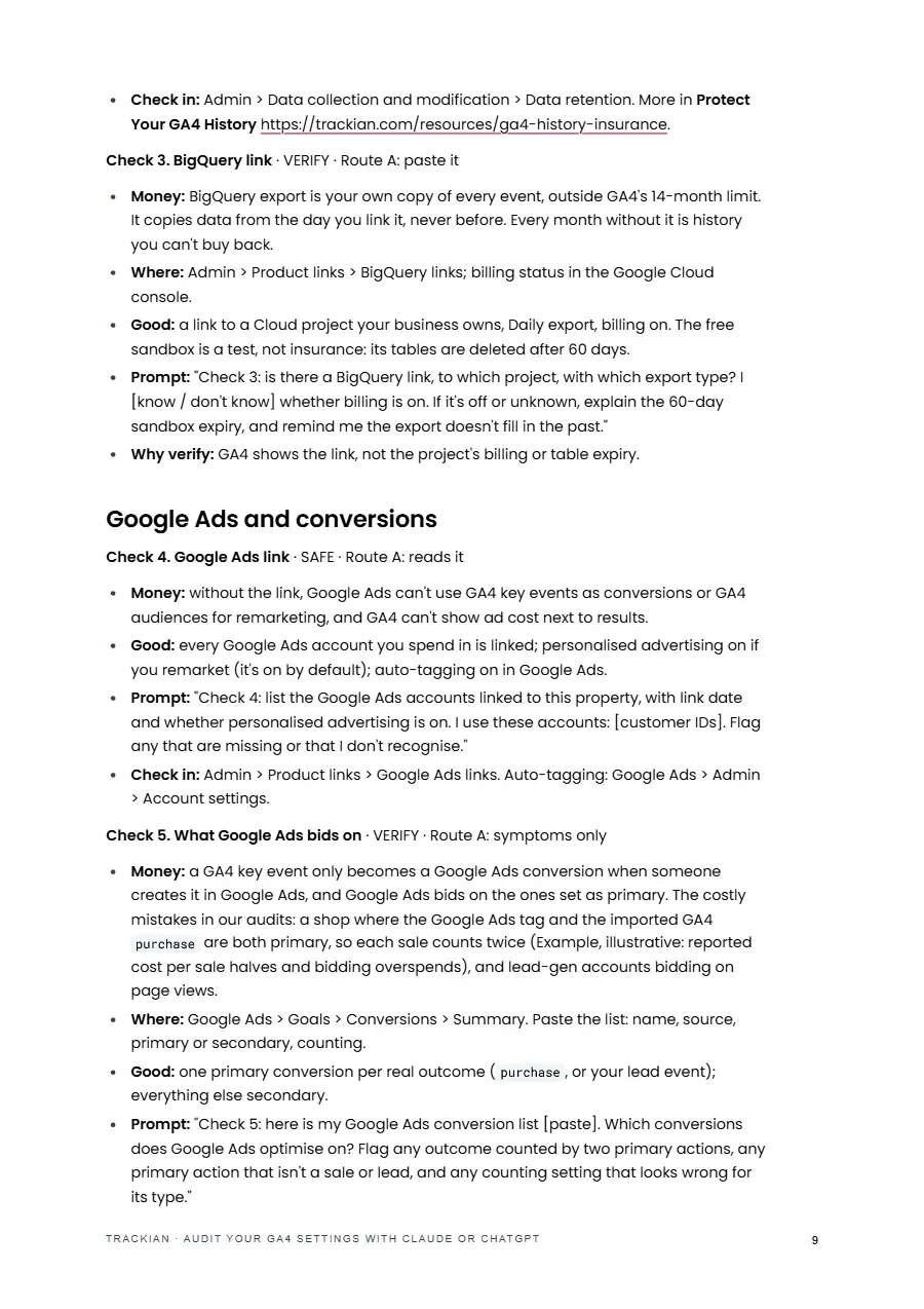Page 10 of Audit Your GA4 Settings With Claude or ChatGPT