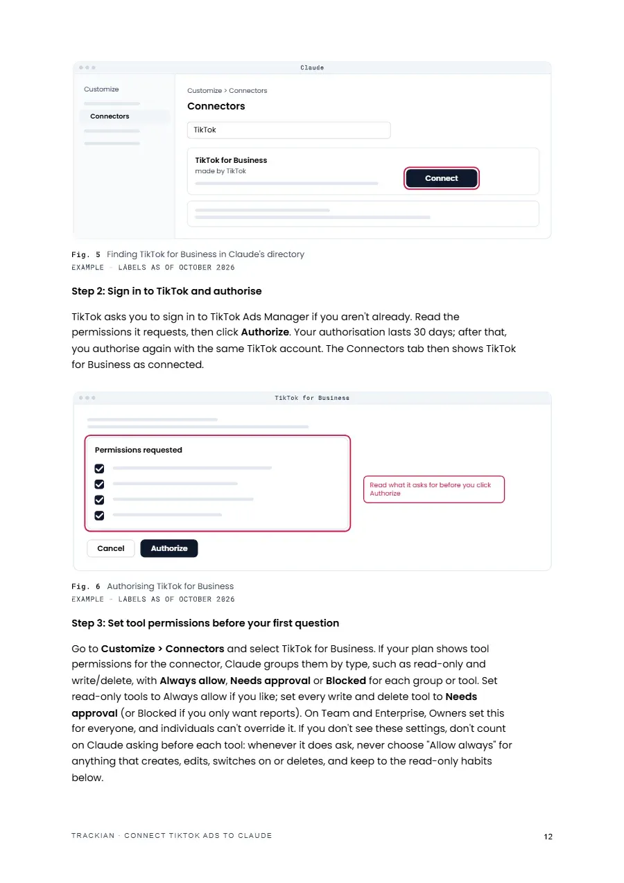 Page 13 of Connect TikTok Ads to Claude