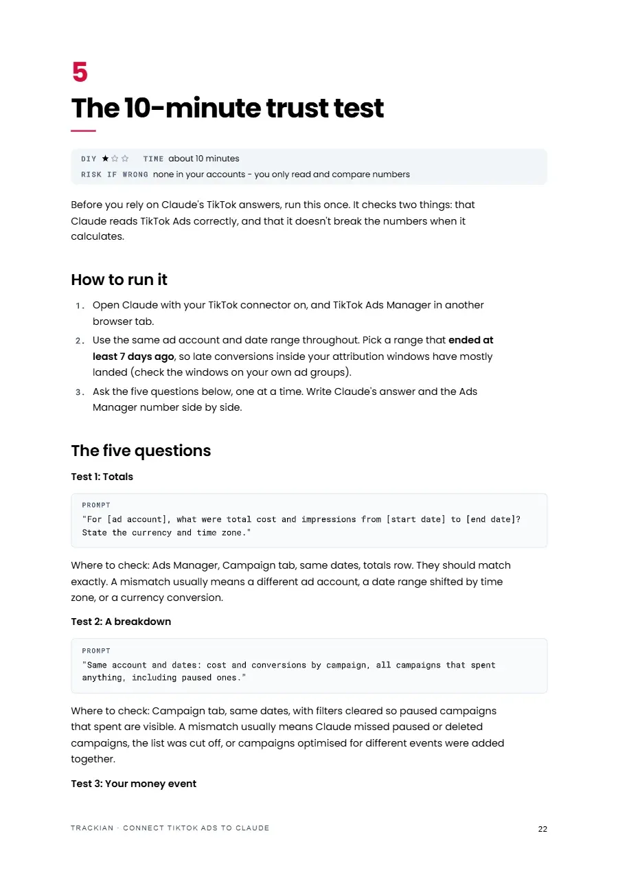 Page 23 of Connect TikTok Ads to Claude
