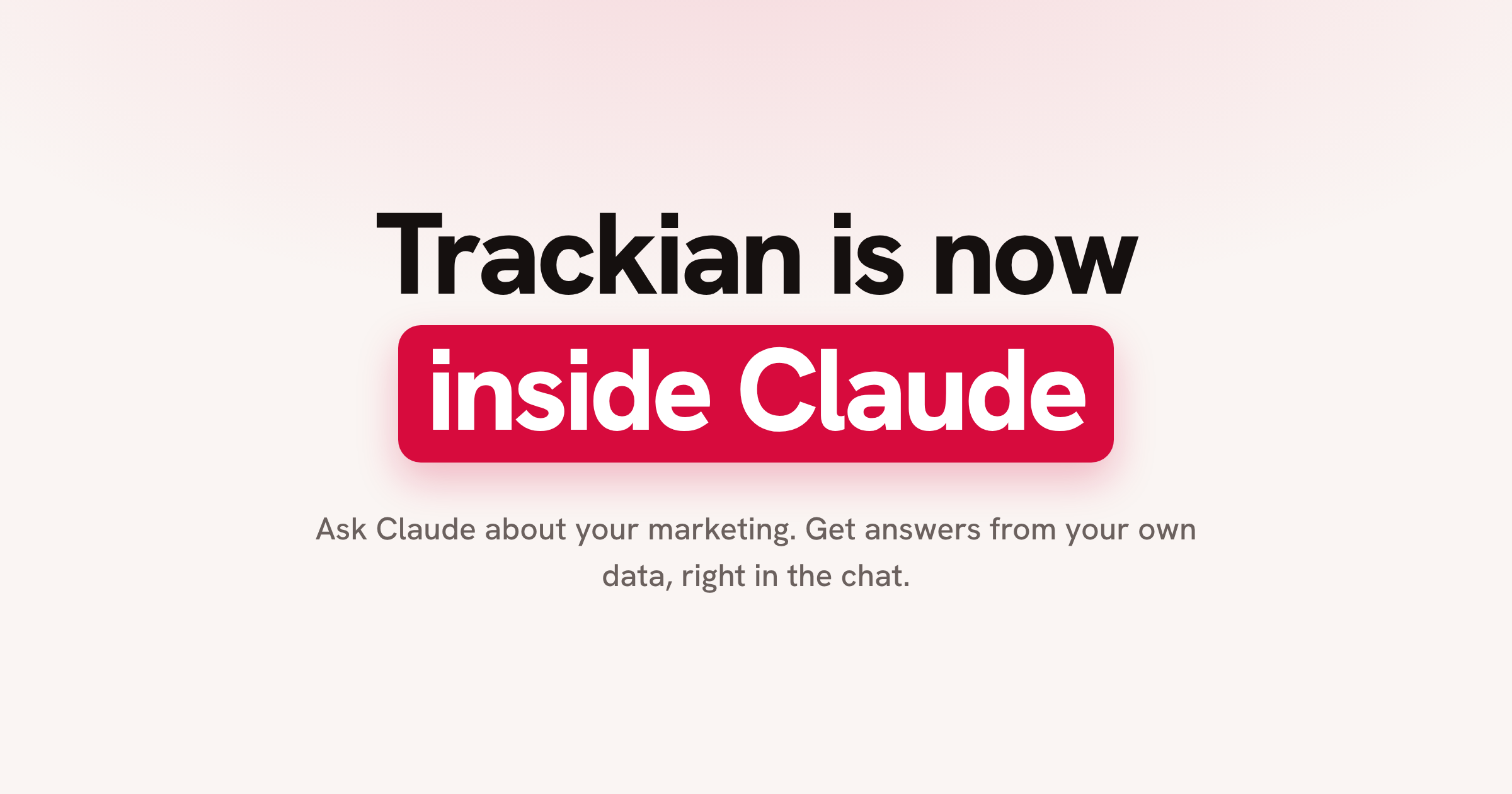 Trackian Is Now Inside Claude